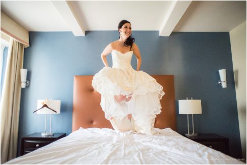 biltmore bride jumping on the bed