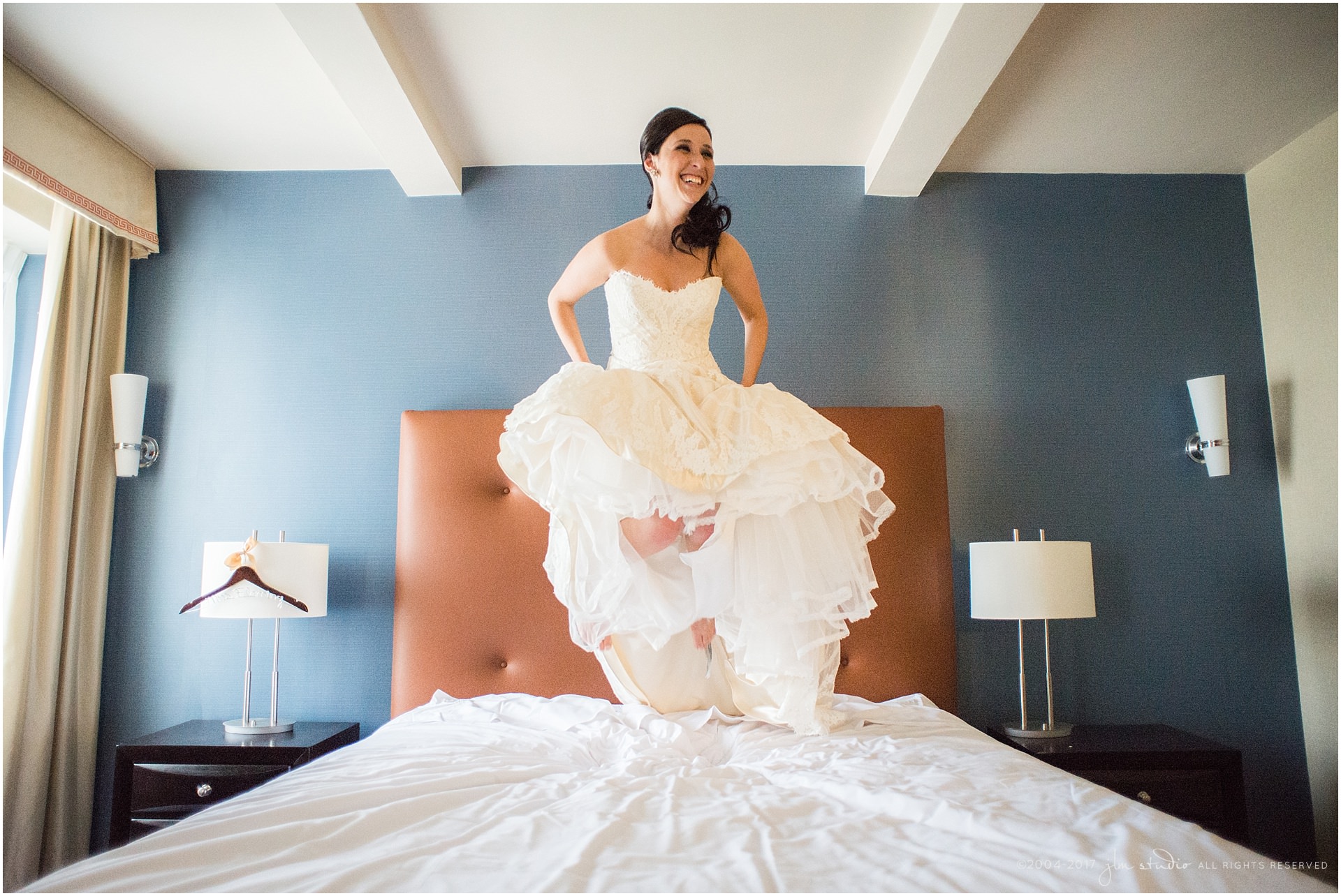 biltmore bride jumping on the bed