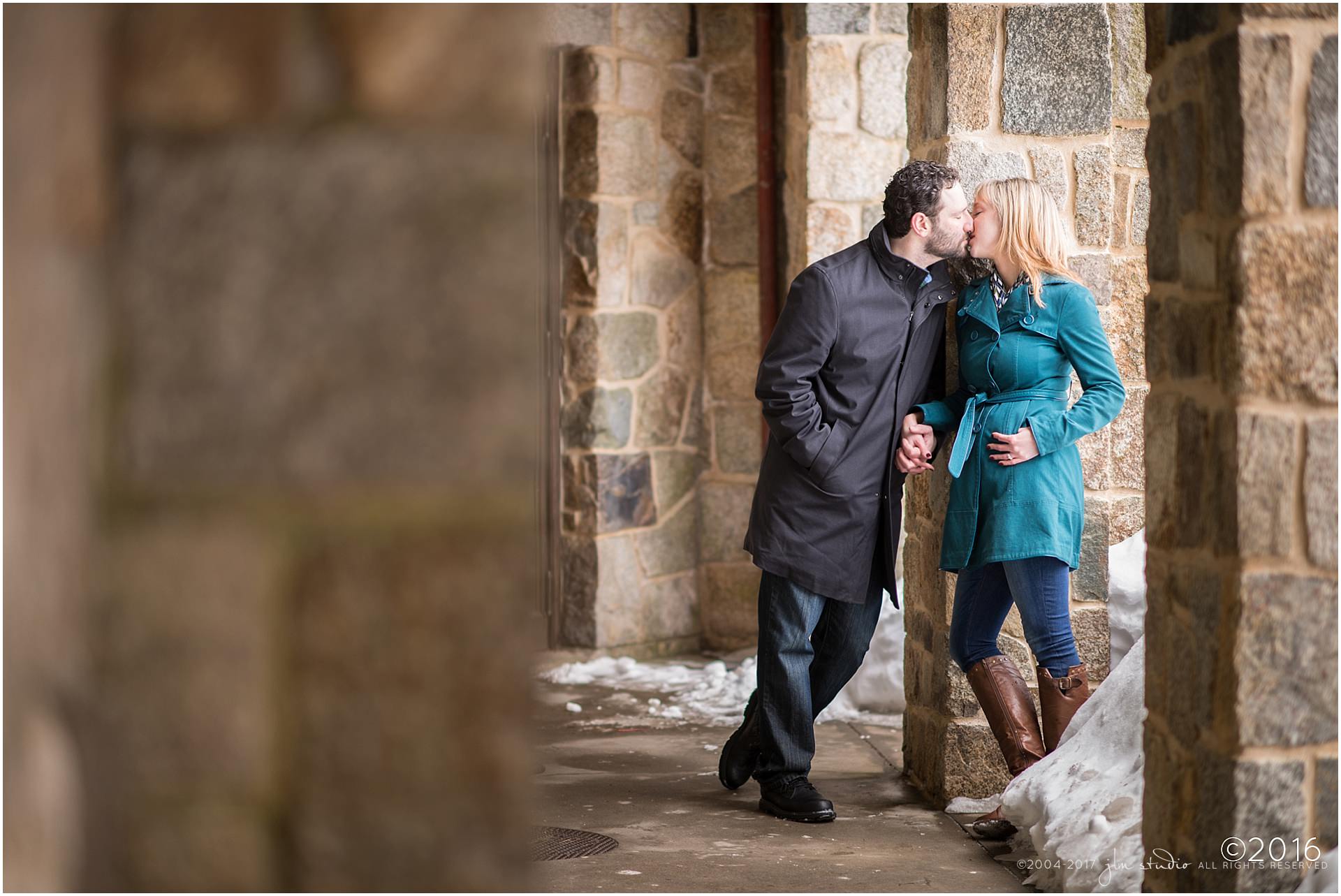 borderland state park winter engagement session snow