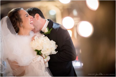 boston winter wedding bride laughing