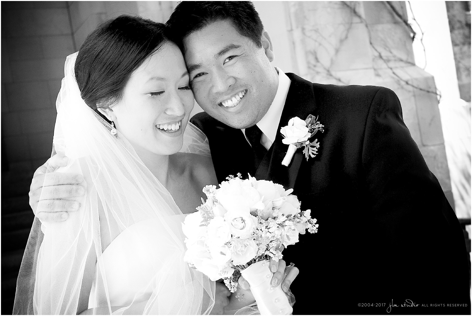 boston wedding photographer bride groom black white