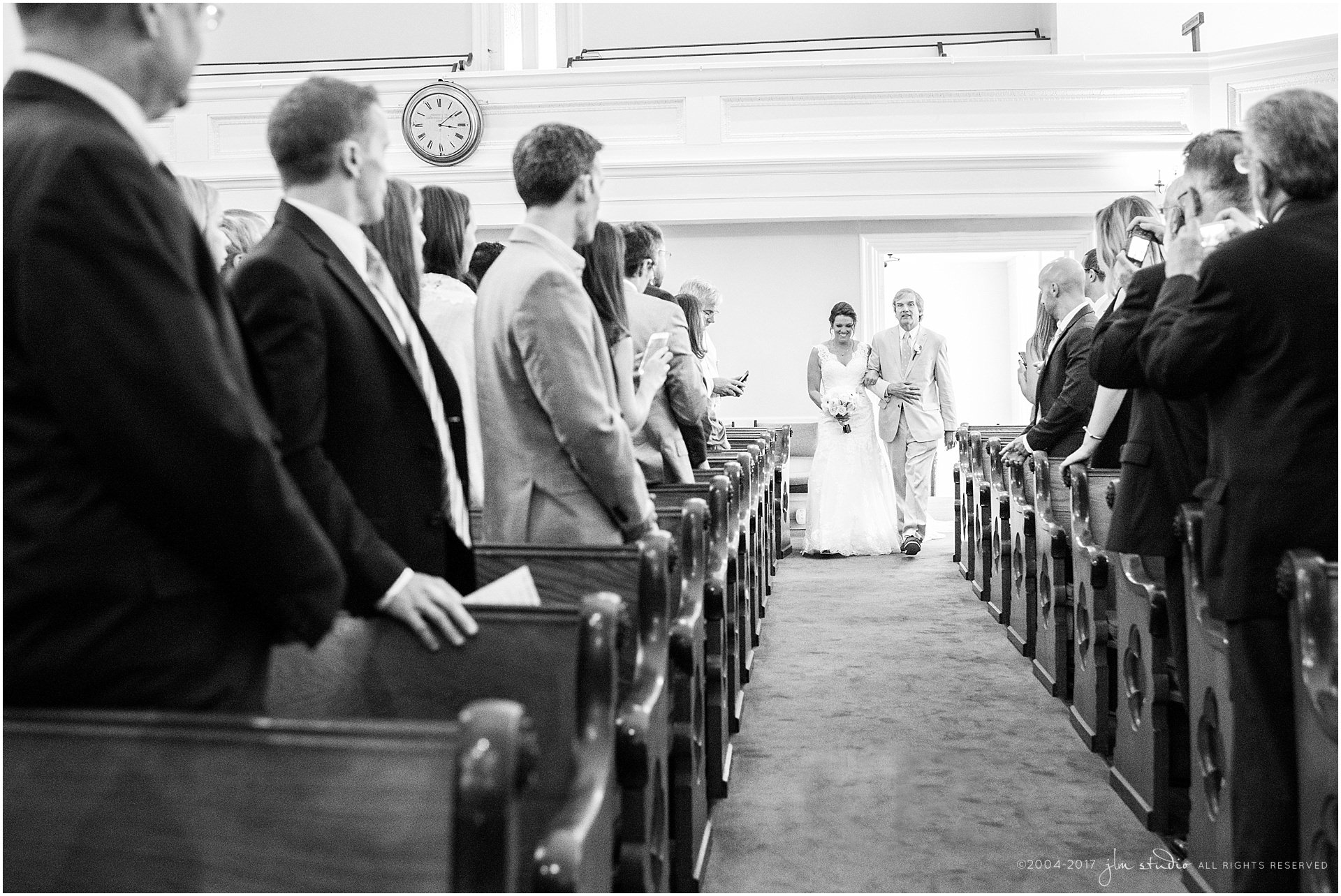 bride walking down aisle with dad cape cod wedding photographer jlmstudio