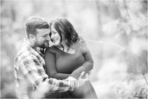 black and white fall engagement photos rhode island