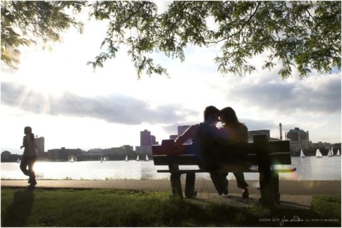 boston summer engagement session sunset charles river