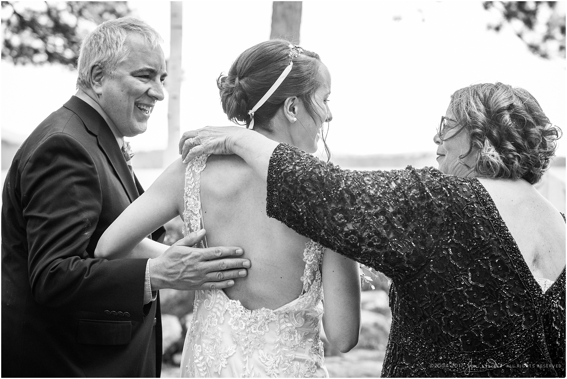 giving the bride away church island squam lake wedding